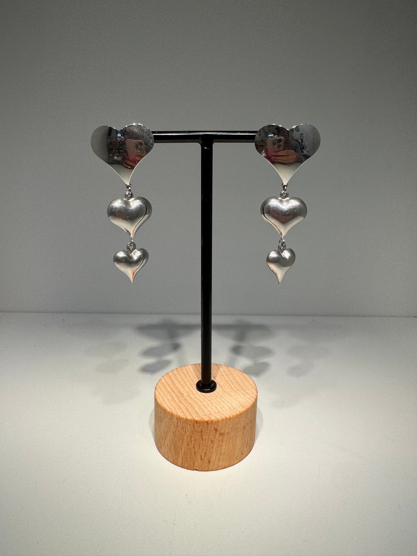 Pendientes Triple Corazon
