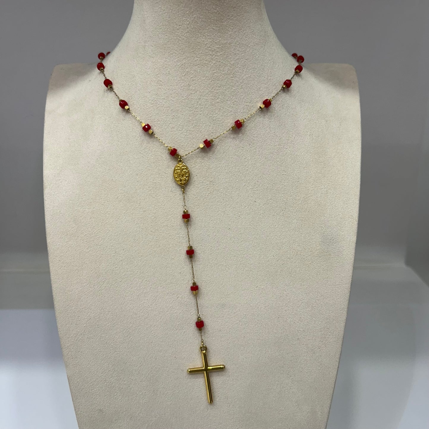 Collar Rosario Rojo