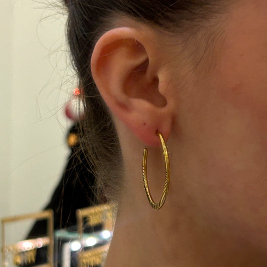 Pendiente Aro Ovalado