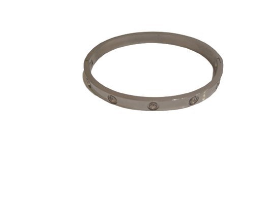 Pulsera rígida simple con brillo