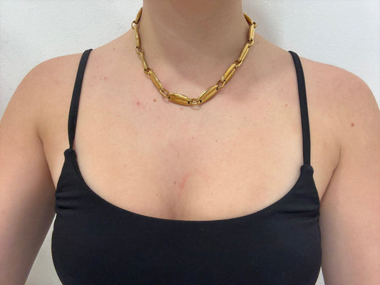 Collar eslabón ovalado