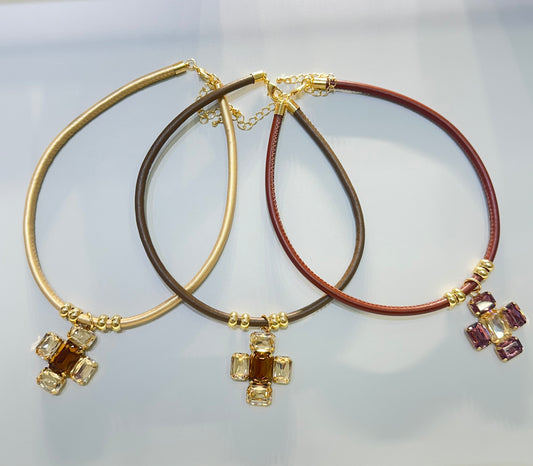 Collar Trébol Cristal