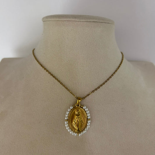 Collar Medalla Virgen Exotic
