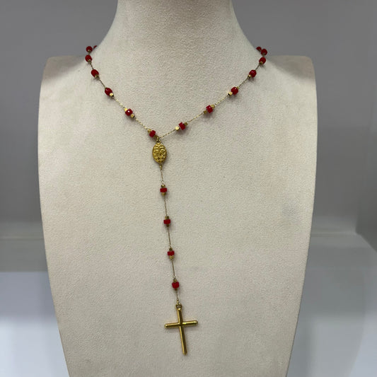 Collar Rosario Rojo