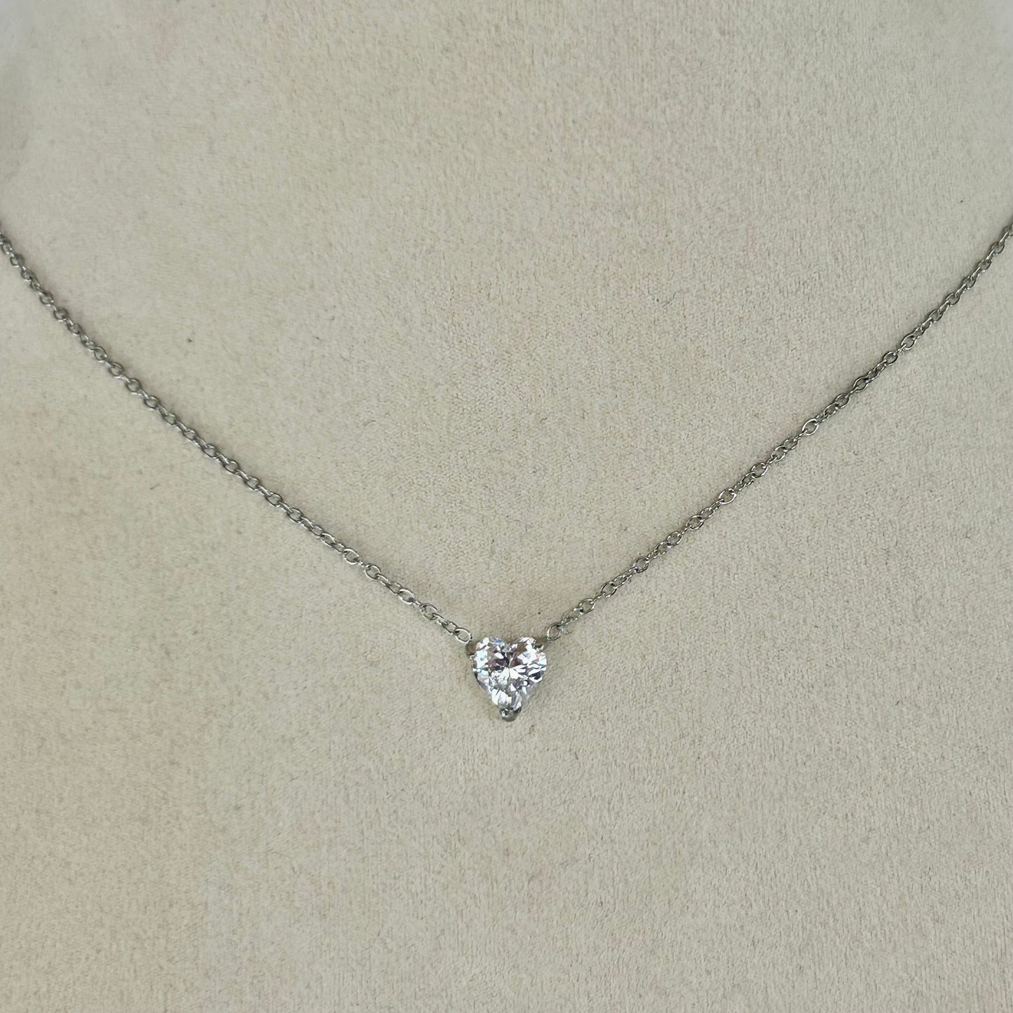 Collar Corazón Cristalino