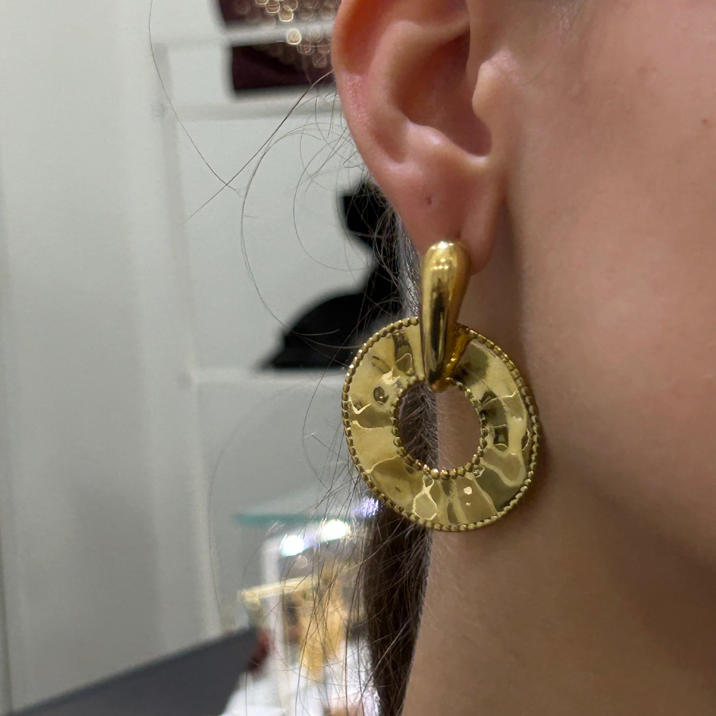 Pendiente Martillado