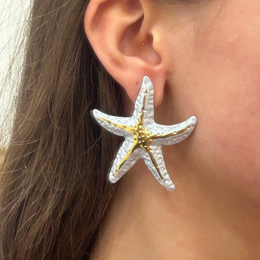 Pendiente Estrella Blanca