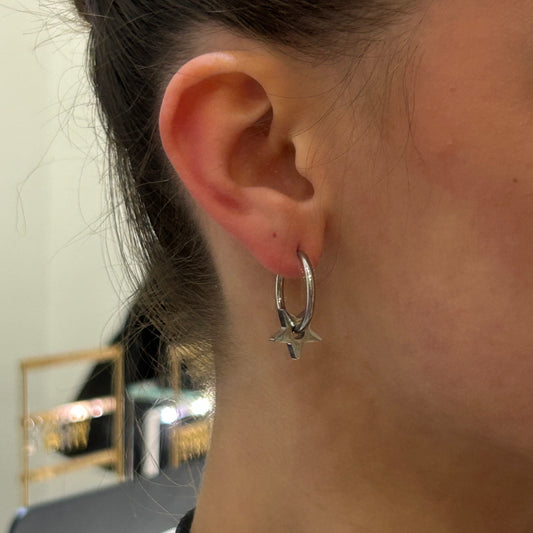 Pendiente Aro con Estrella