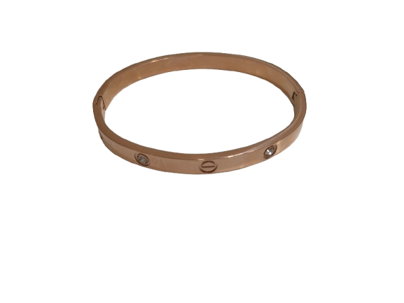 Pulsera rígida simple con brillo