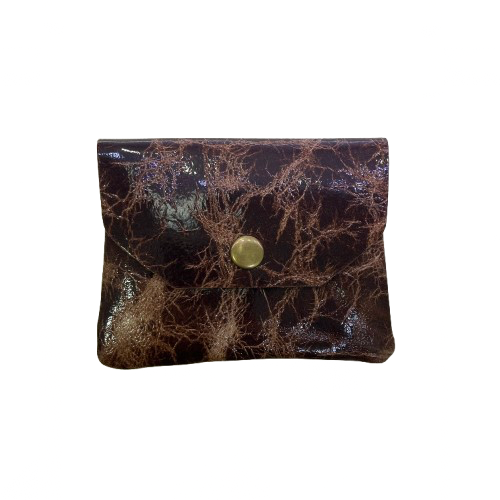 Monedero Satinado Marrón