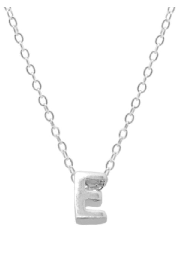 Collares Letras Pequeñas Plateadas