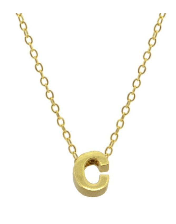 Collares Letras Pequeñas Doradas