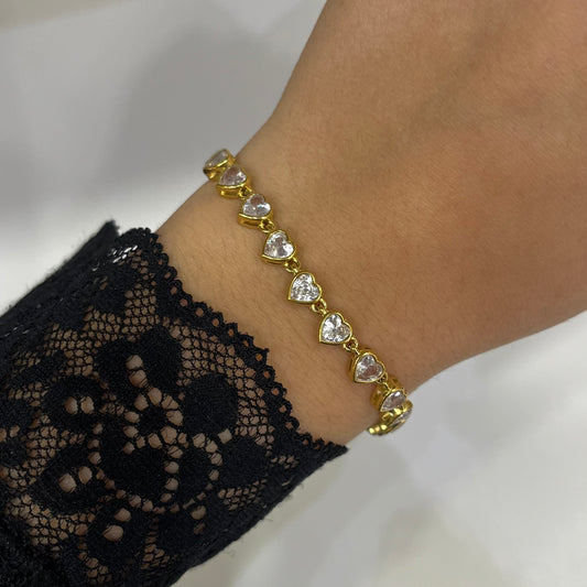 Pulsera Corazón de Cristal