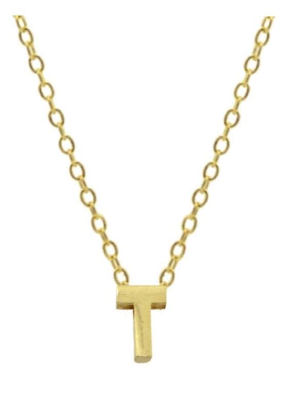 Collares Letras Pequeñas Doradas