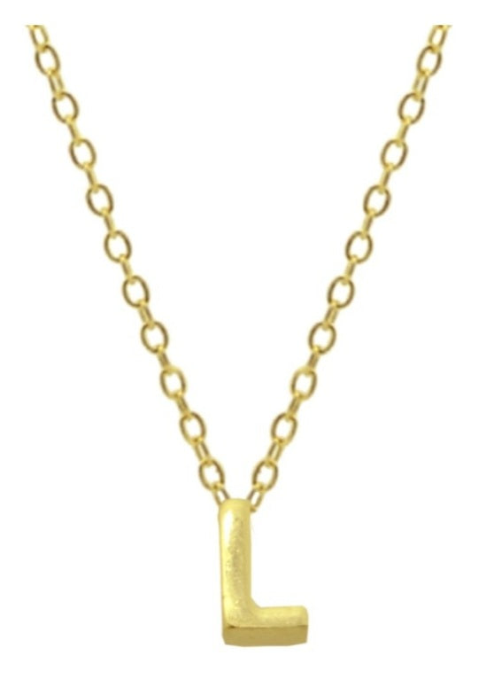 Collares Letras Pequeñas Doradas