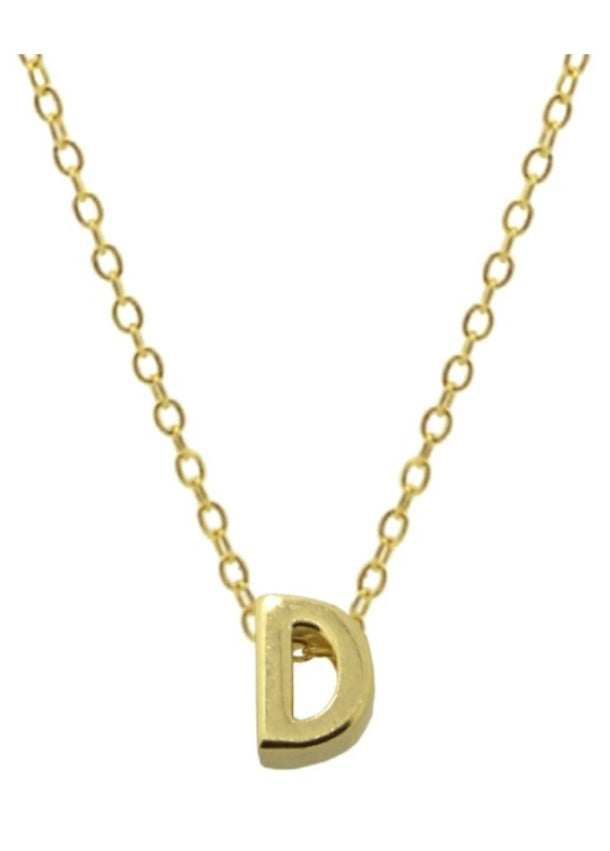 Collares Letras Pequeñas Doradas
