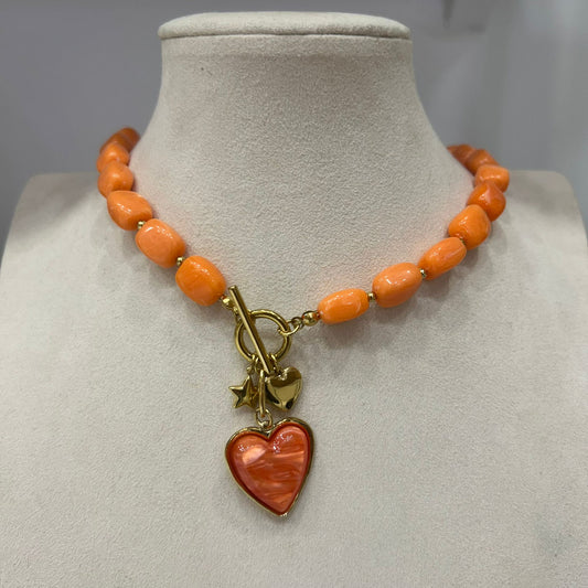 Collar Corazón Colorido