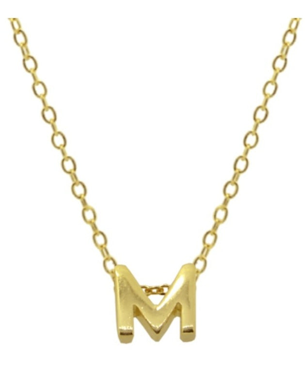 Collares Letras Pequeñas Doradas