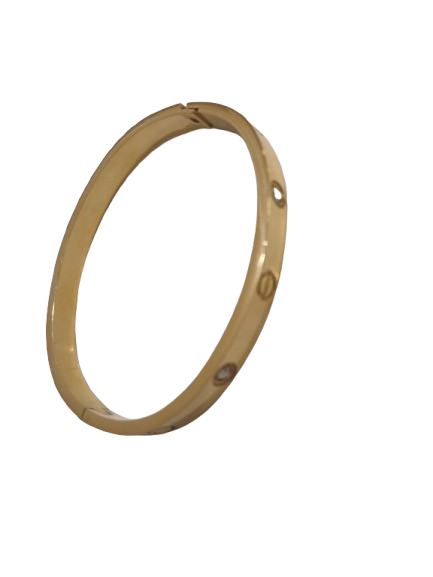 Pulsera rígida simple con brillo