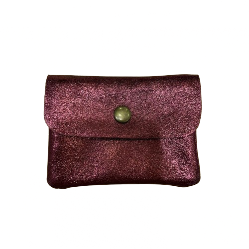 Monedero Brillante Burdeos