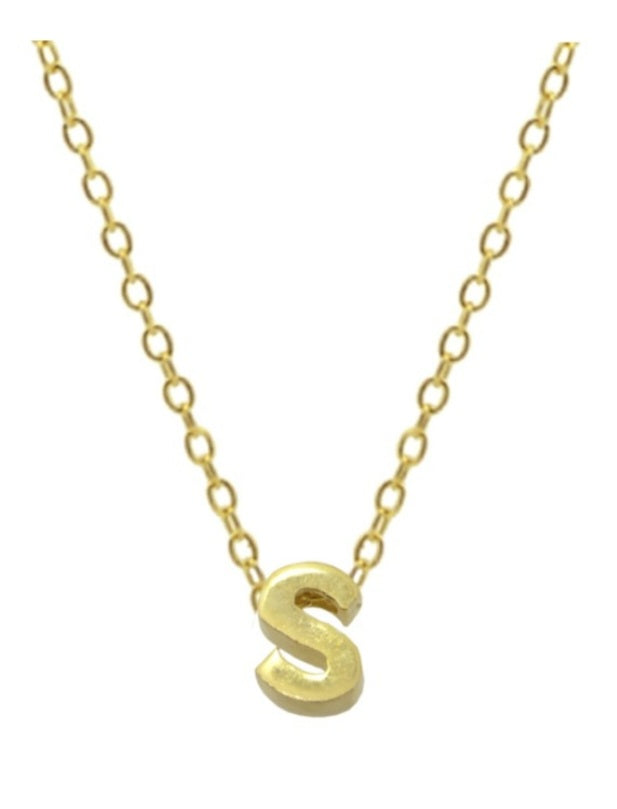 Collares Letras Pequeñas Doradas