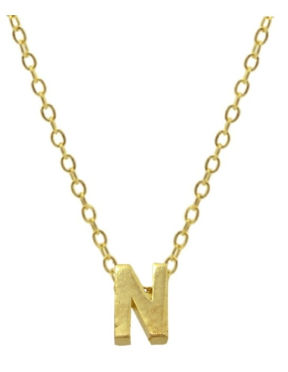 Collares Letras Pequeñas Doradas
