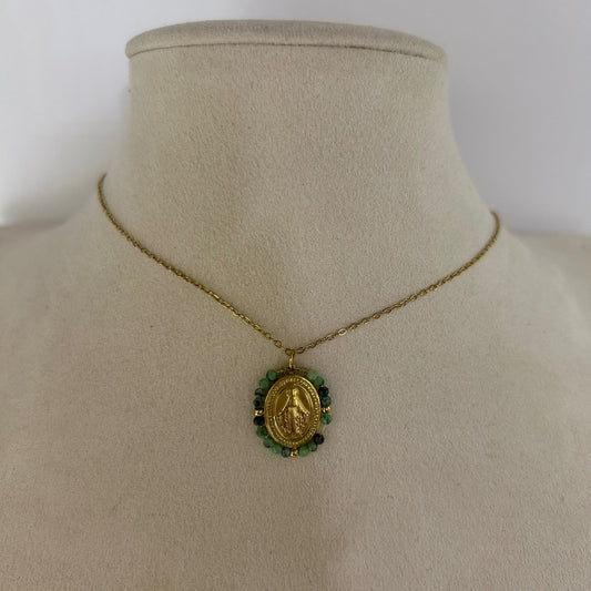 Collar Medalla Perlas