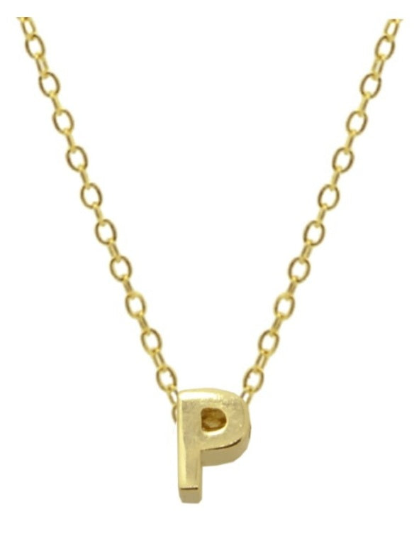 Collares Letras Pequeñas Doradas