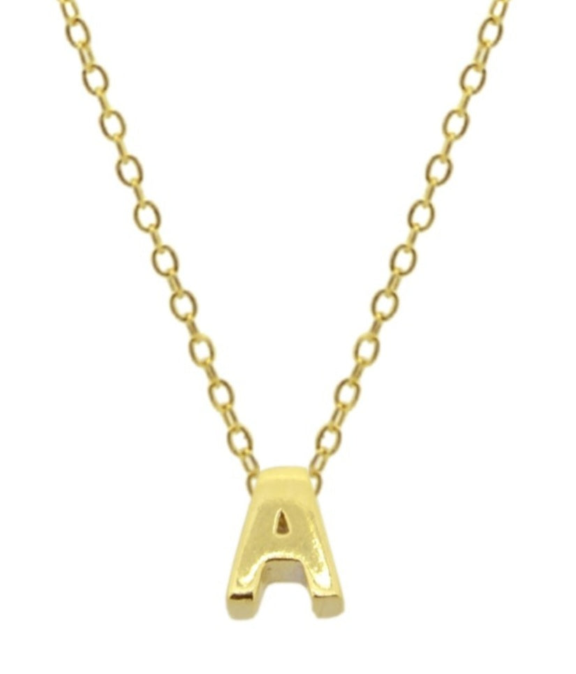 Collares Letras Pequeñas Doradas