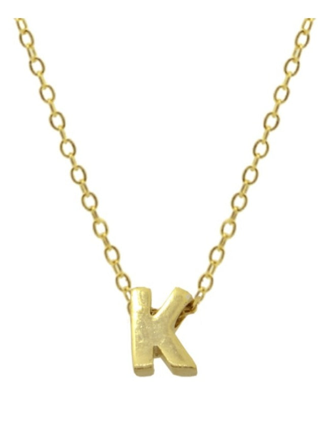 Collares Letras Pequeñas Doradas