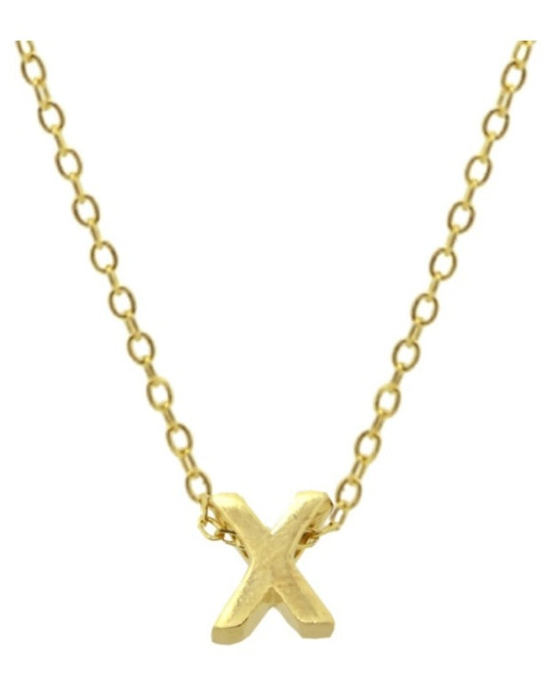Collares Letras Pequeñas Doradas