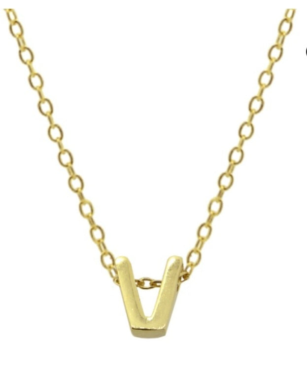 Collares Letras Pequeñas Doradas