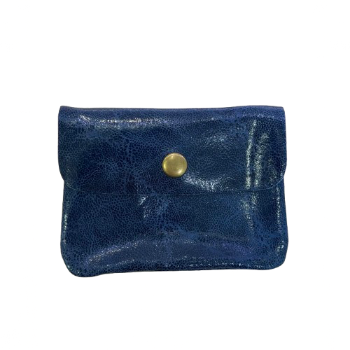 Monedero Satinado Azul Oscuro